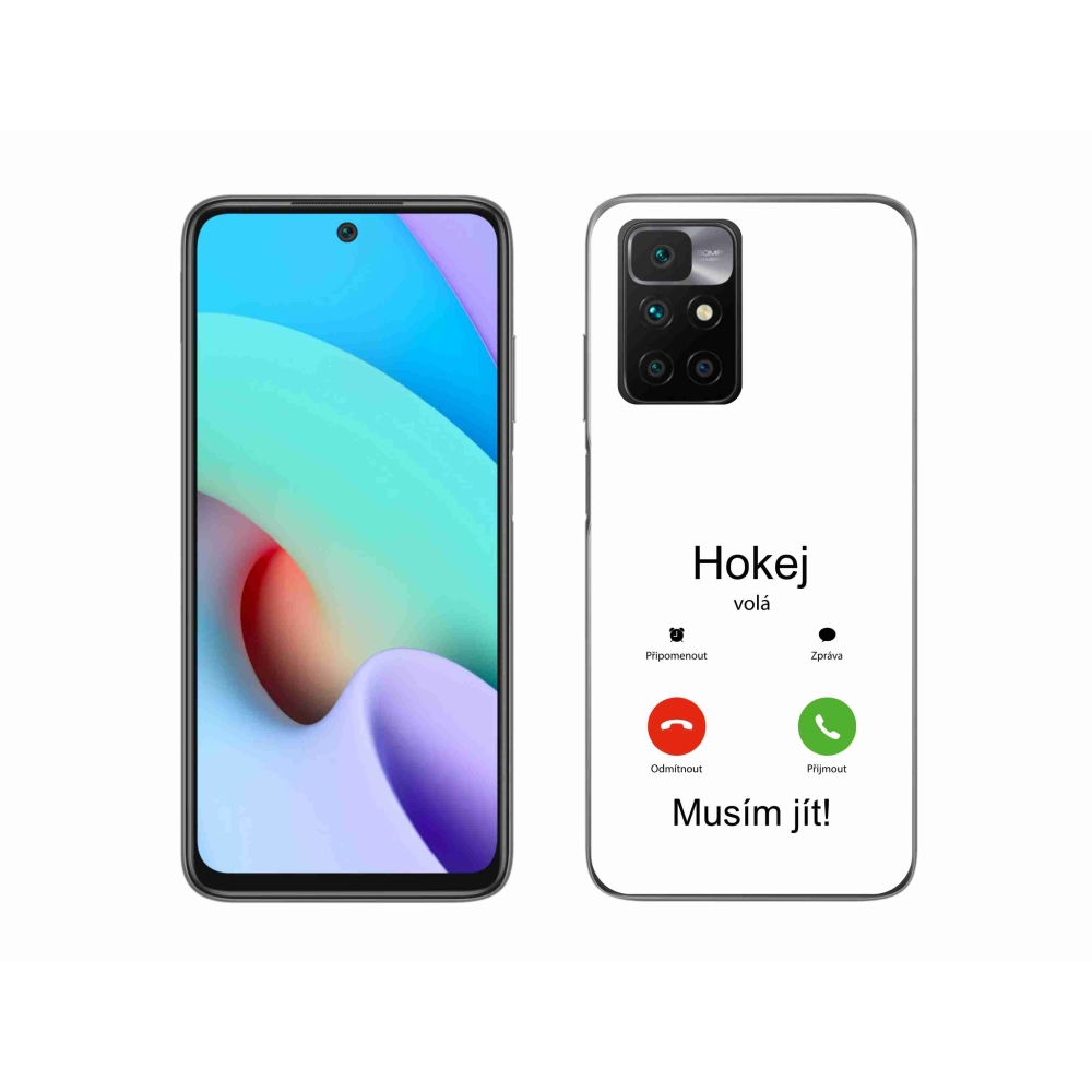 Gél borítás mmCase a Xiaomi Redmi 10/Redmi 10 (2022) - hoki hívások fehér háttérrel