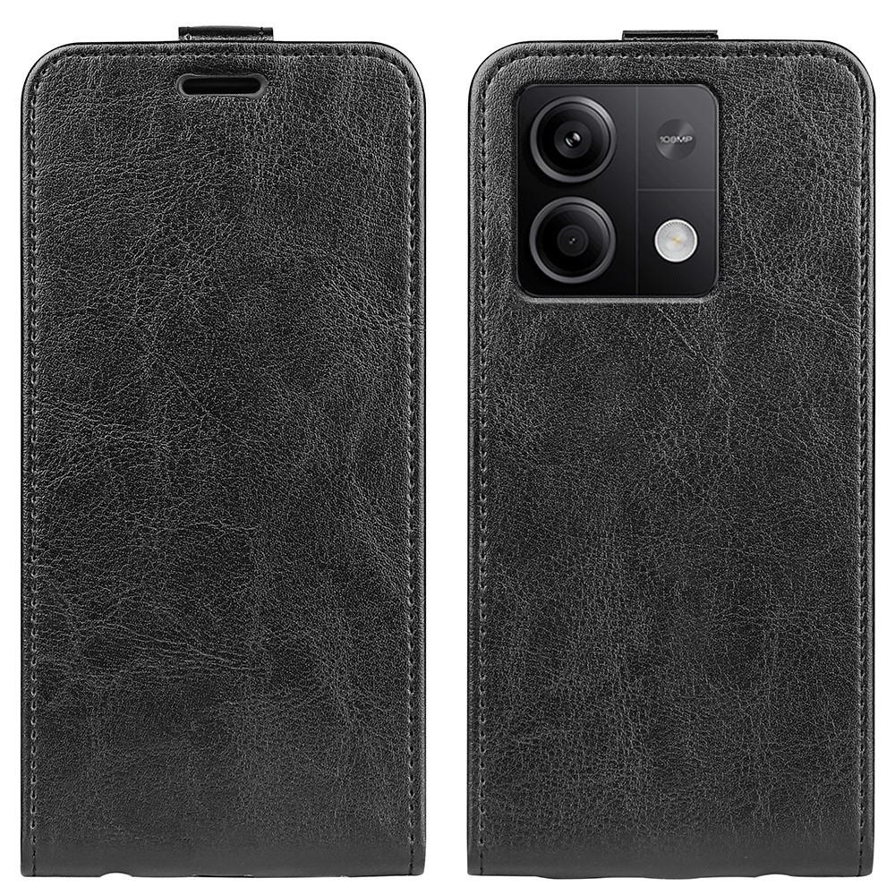 Függőleges flip tok Xiaomi Redmi Note 13 5G-hez - fekete