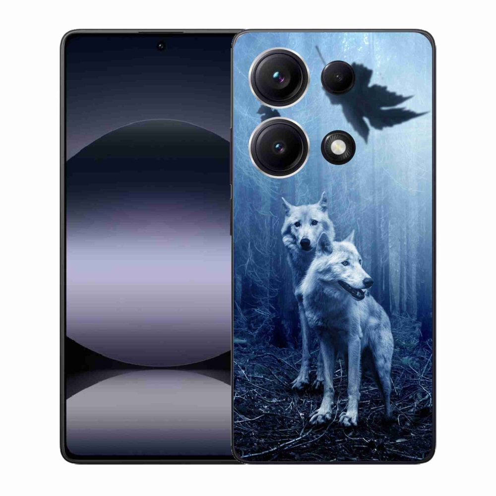 Gél borítás mmCase a Xiaomi Redmi Note 14S-hez - farkasok az erdőben