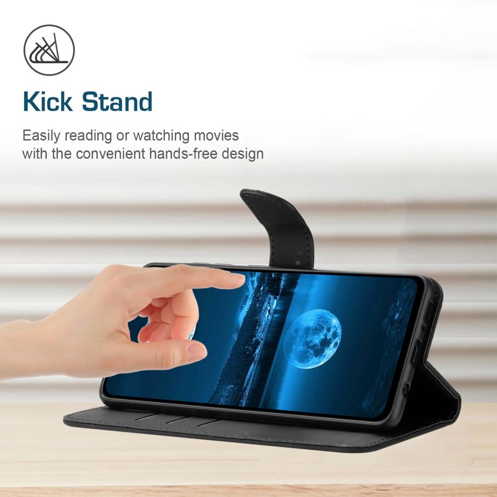 Linesy könyvtáska Xiaomi Redmi A5 (171.7x77.8x8.3mm) - fekete