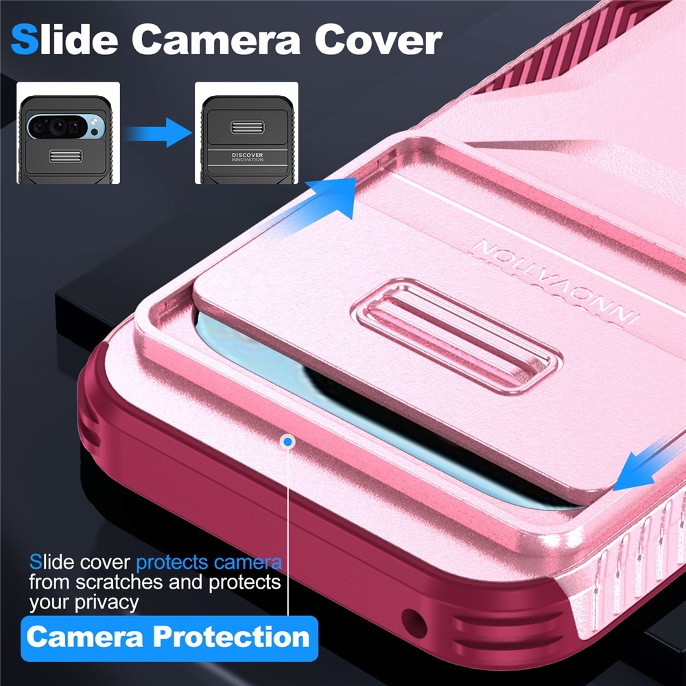 Fedél ellenálló borítás a Google Pixel 10 Pro-hoz - rózsaszín/bor