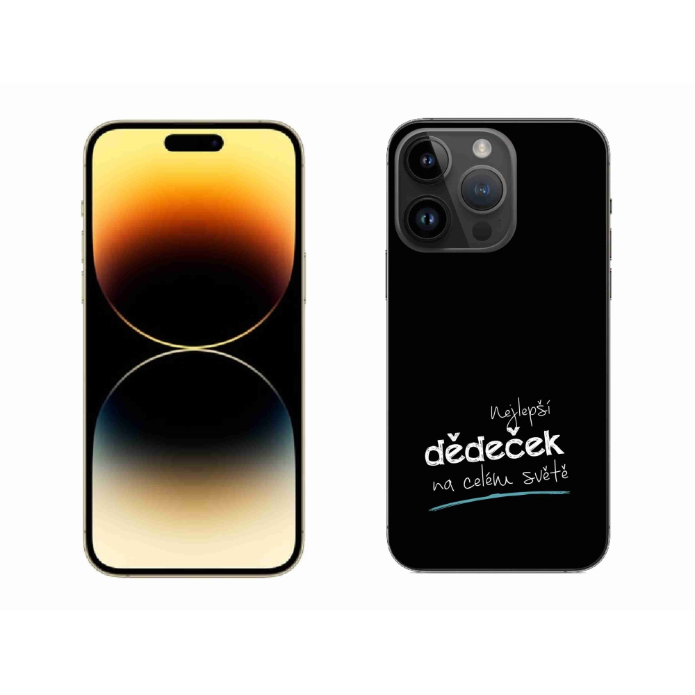 Gél borítás mmCase iPhone 14 Pro Max 6.7 készülékhez - Legjobb nagypapa 3 fekete háttér