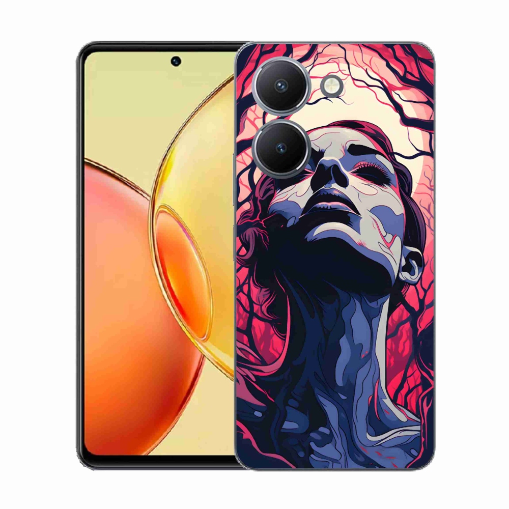 Gélburkolat mmCase a Vivo Y36-on - absztrakt arc