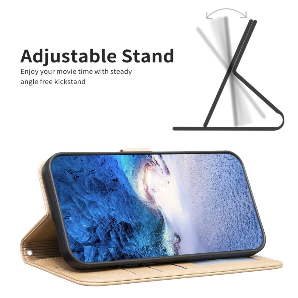 Clover könyv tok Samsung Galaxy S25 Edge készülékhez - arany színben