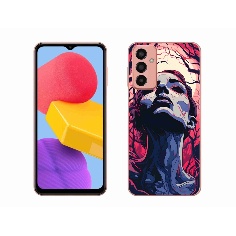 Gél borítás mmCase Samsung Galaxy M13 - absztrakt arc