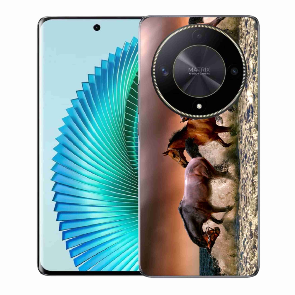 Gél tok mmCase a Honor Magic 6 Lite 5G számára - lovak 1