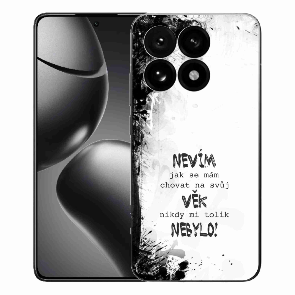 Gél borító mmCase a Xiaomi 15T-hez - vicces szöveg 14 fehér háttérrel