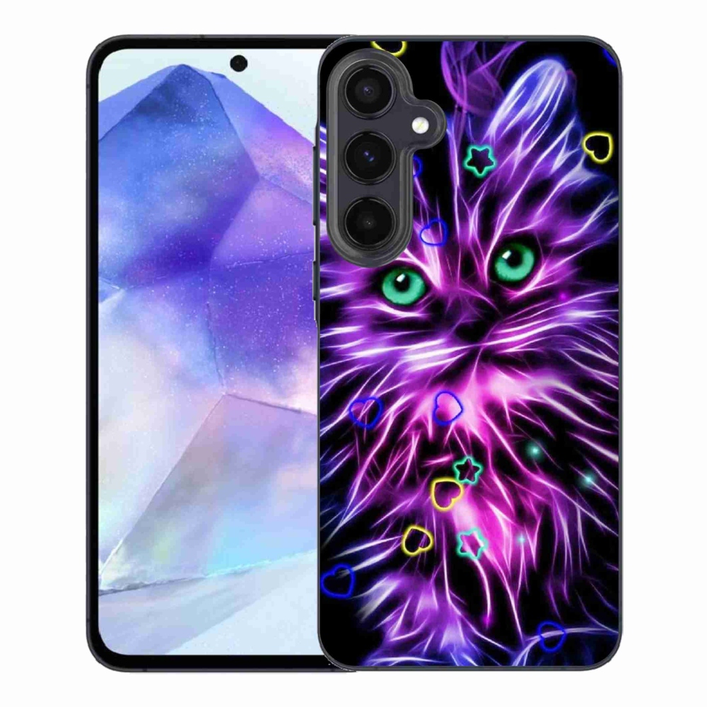 Gél borítás mmCase Samsung Galaxy A55 5G - absztrakt macska - Samsung Galaxy A55 5G - absztrakt macska