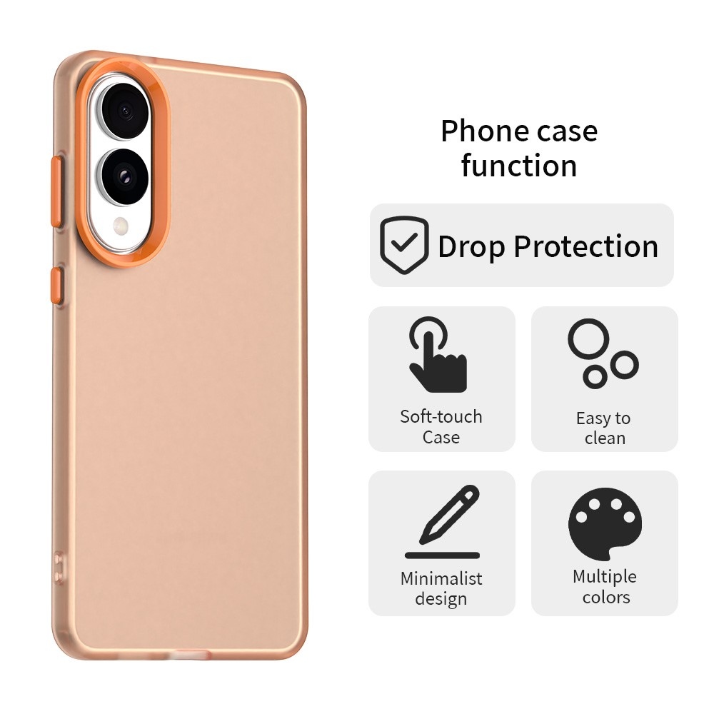 Candys matt zselés tok Samsung Galaxy S25 Edge készülékhez - narancssárga