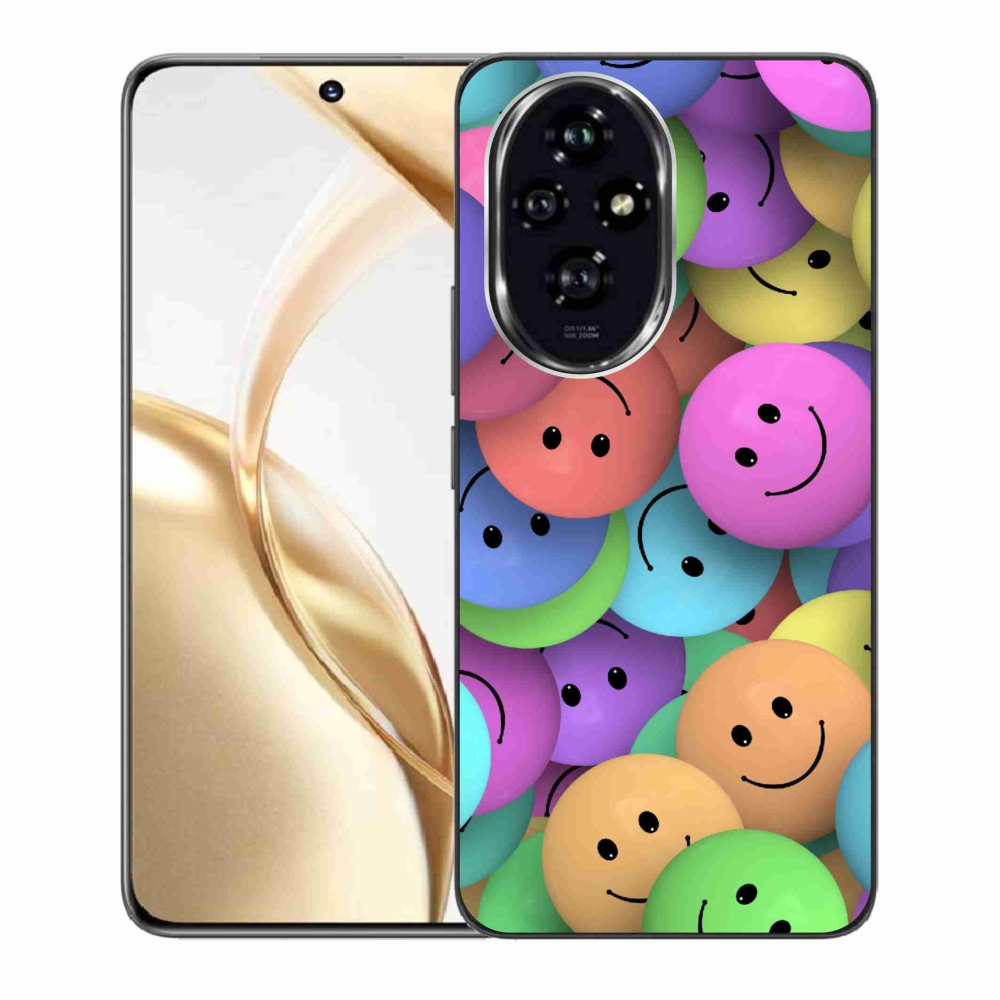 Zselés borító mmCase a Honor 200 5G készülékhez - színes smiley-k