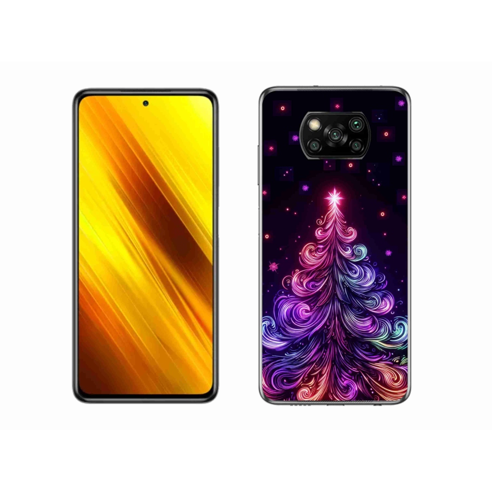 Gél borítás mmCase a Xiaomi Poco X3-hoz - neon karácsonyfa 1