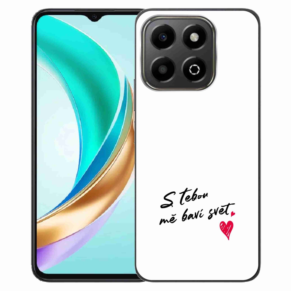 Gél borító mmCase a Honor X6b készülékhez - szerelmes szöveg 1 fehér háttér