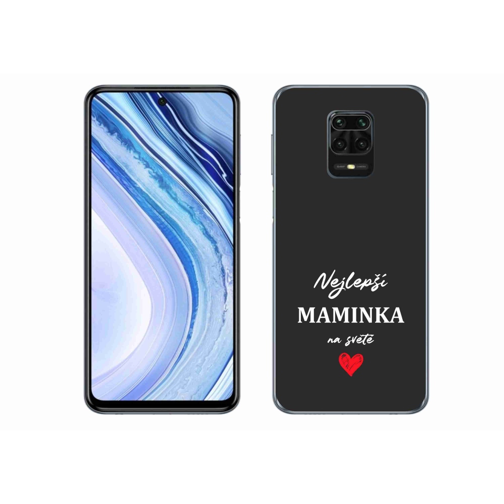 Gél borító mmCase a Xiaomi Redmi Note 9S-hez - legjobb anya 1 fekete háttérrel