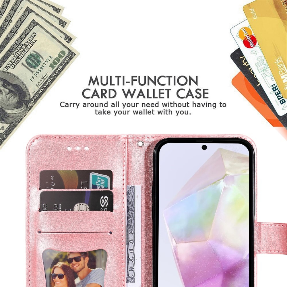 Mandala könyvtáska Samsung Galaxy A36 5G - rózsaszínű