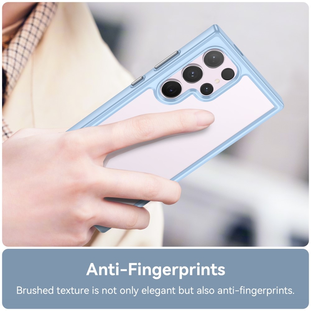 Gél tok kemény hátlappal Samsung Galaxy S24 Ultra készülékhez - kék