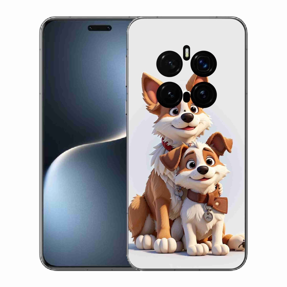 Gél borítás mmCase a Honor Magic 7 Pro 5G számára - kutyák rajzolása