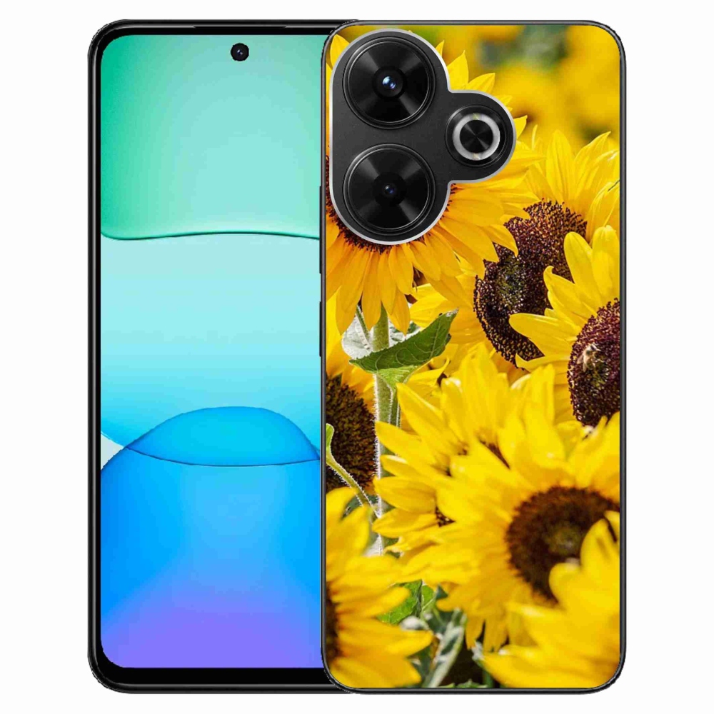 Gél borítás mmCase a Xiaomi Redmi 13 4G/Poco M6 4G - napraforgóhoz
