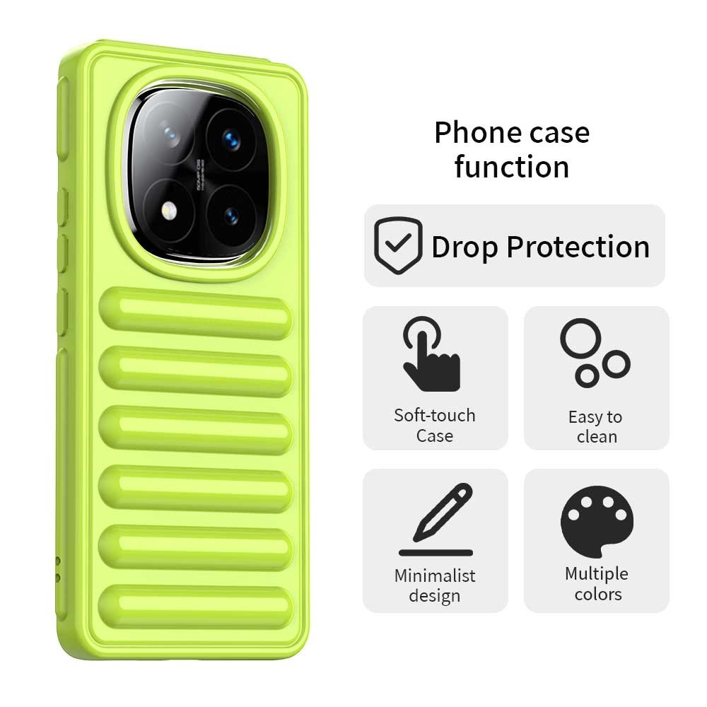 Csíkos tartós borító Xiaomi Redmi Note 14 Pro+ 5G - zöld