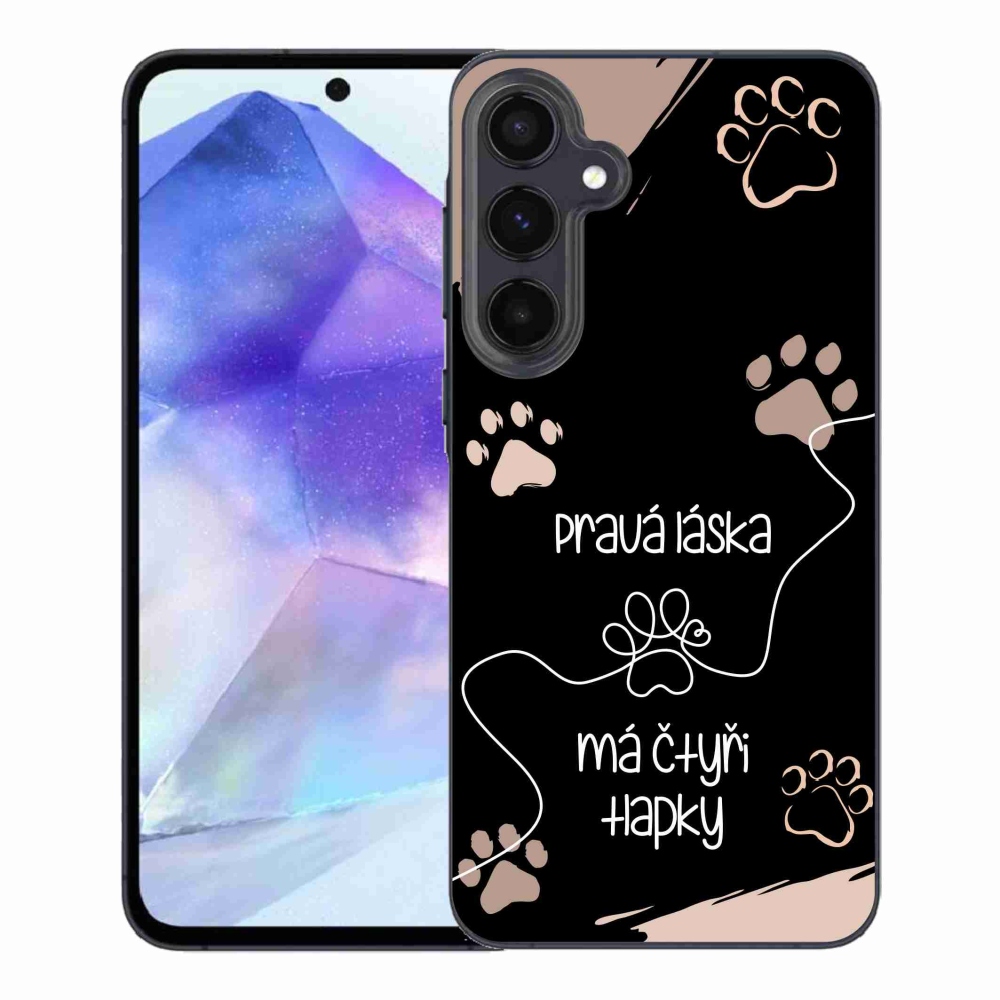 Zselés borítás mmCase Samsung Galaxy A55 5G - kutya motívum 1 fekete háttér