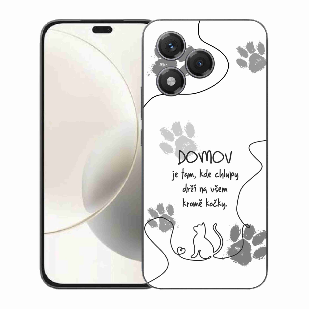 Gél borító mmCase a Honor 400 Lite készülékhez - macska motívum fehér háttérrel