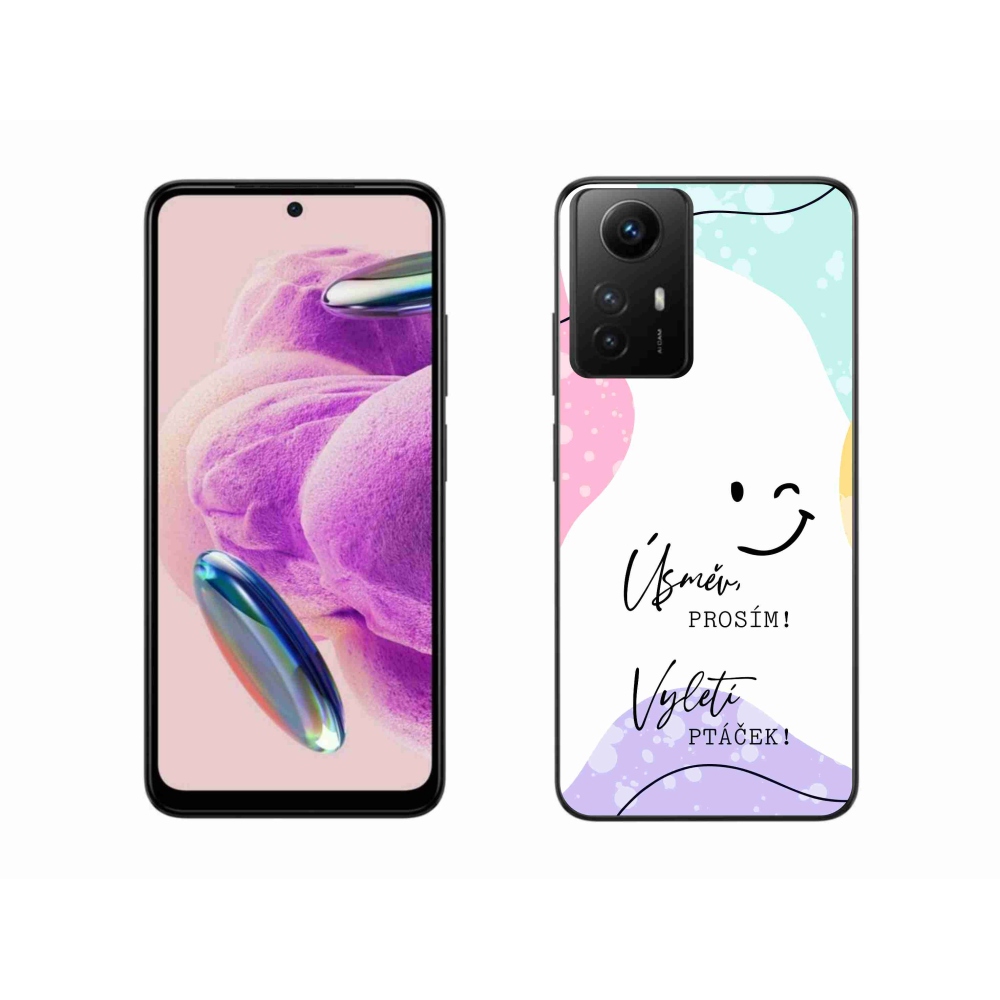 Gél borító mmCase a Xiaomi Redmi Note 12S-hez - vicces szöveg 4 fehér háttérrel