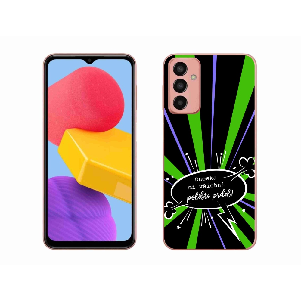 Gél borító mmCase Samsung Galaxy M13 készülékhez - vicces szöveg 15 fekete háttér