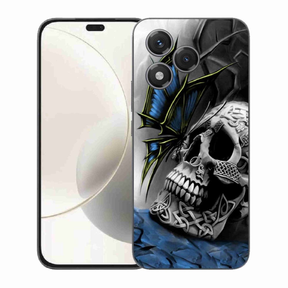 Zselés borítás mmCase a Honor 400 Lite-hoz - pillangó és koponya