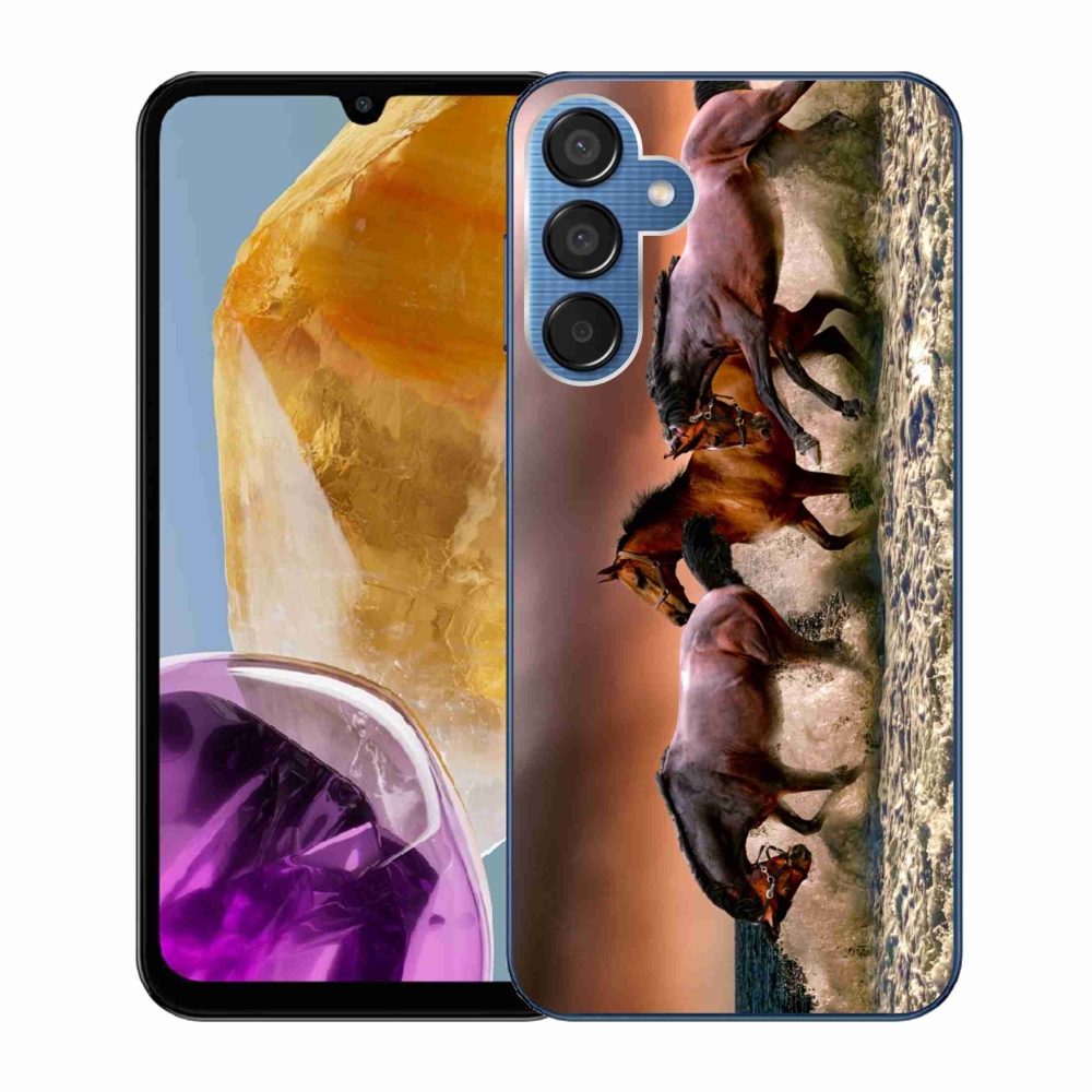 Gél tok mmCase a Samsung Galaxy M15 5G készülékhez - lovak 1