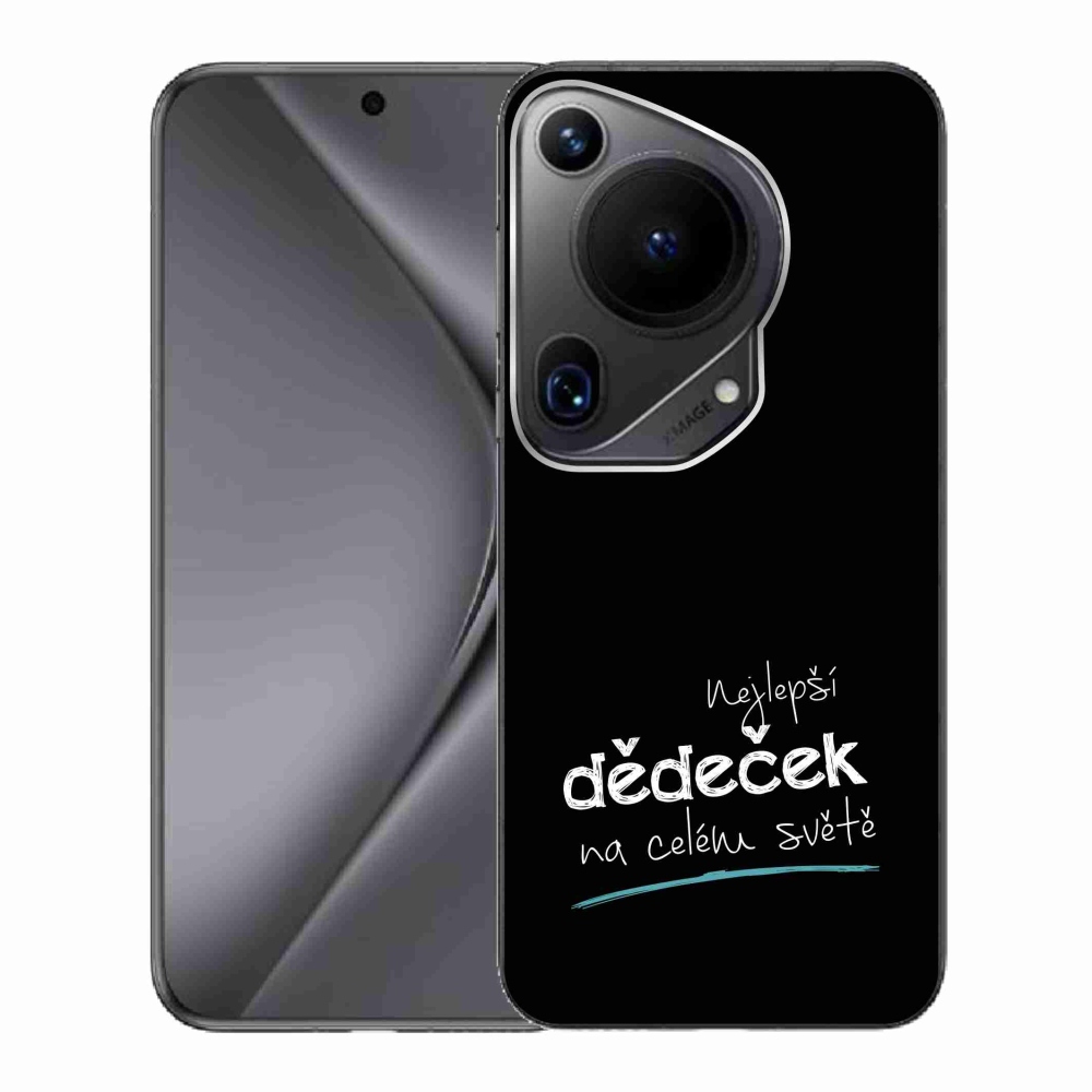 Gél borító mmCase a Huawei Pura 70 Ultra - a legjobb nagypapa 3 fekete háttérrel