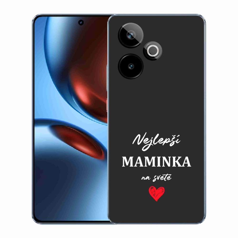 Rugalmas mmCase zselés tok képpel a Realme GT 7 5G/GT 7T 5G - Best Mom 1 fekete háttérrel