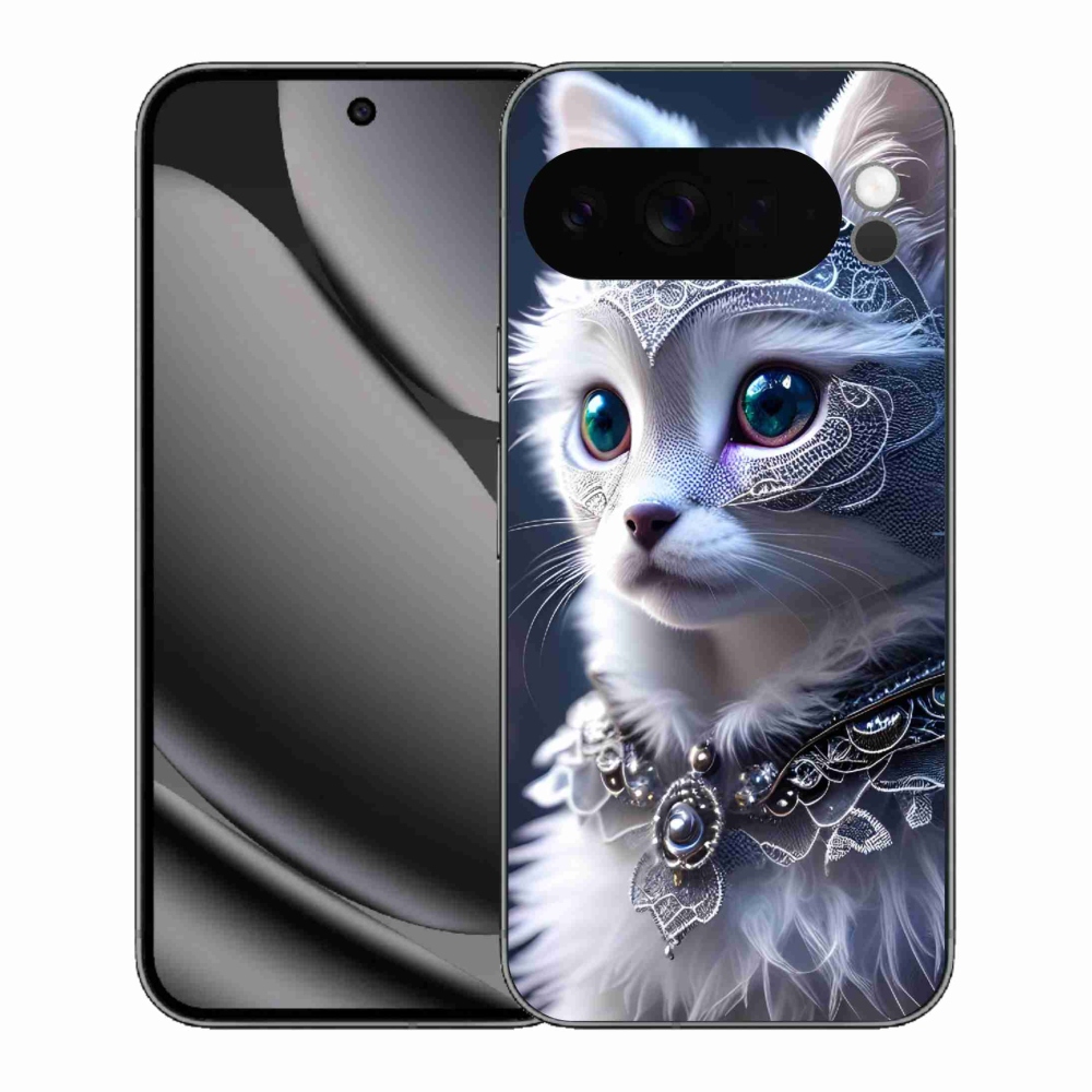 Zselés borítás mmCase a Google Pixel 10 Pro XL-hez - fehér macska