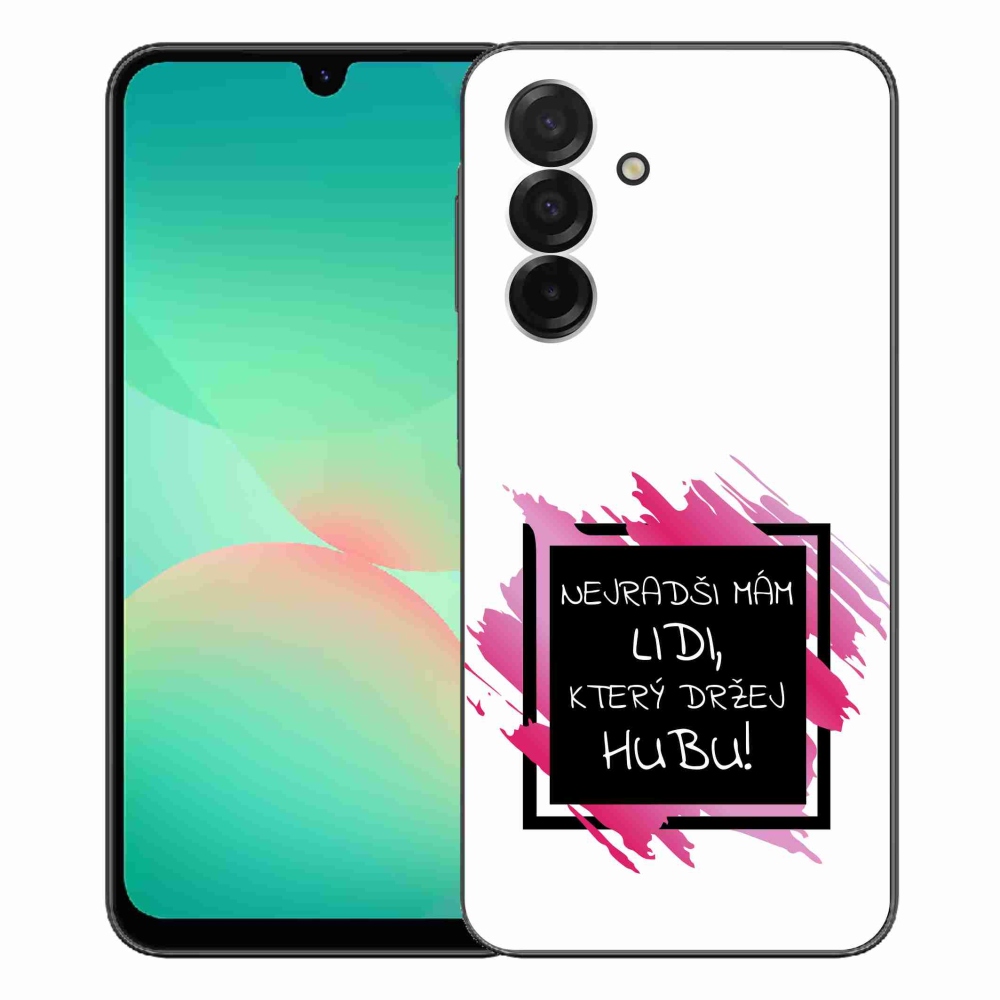 Gél borító mmCase Samsung Galaxy A26 5G - vicces szöveg 7 fekete-fehér háttérrel