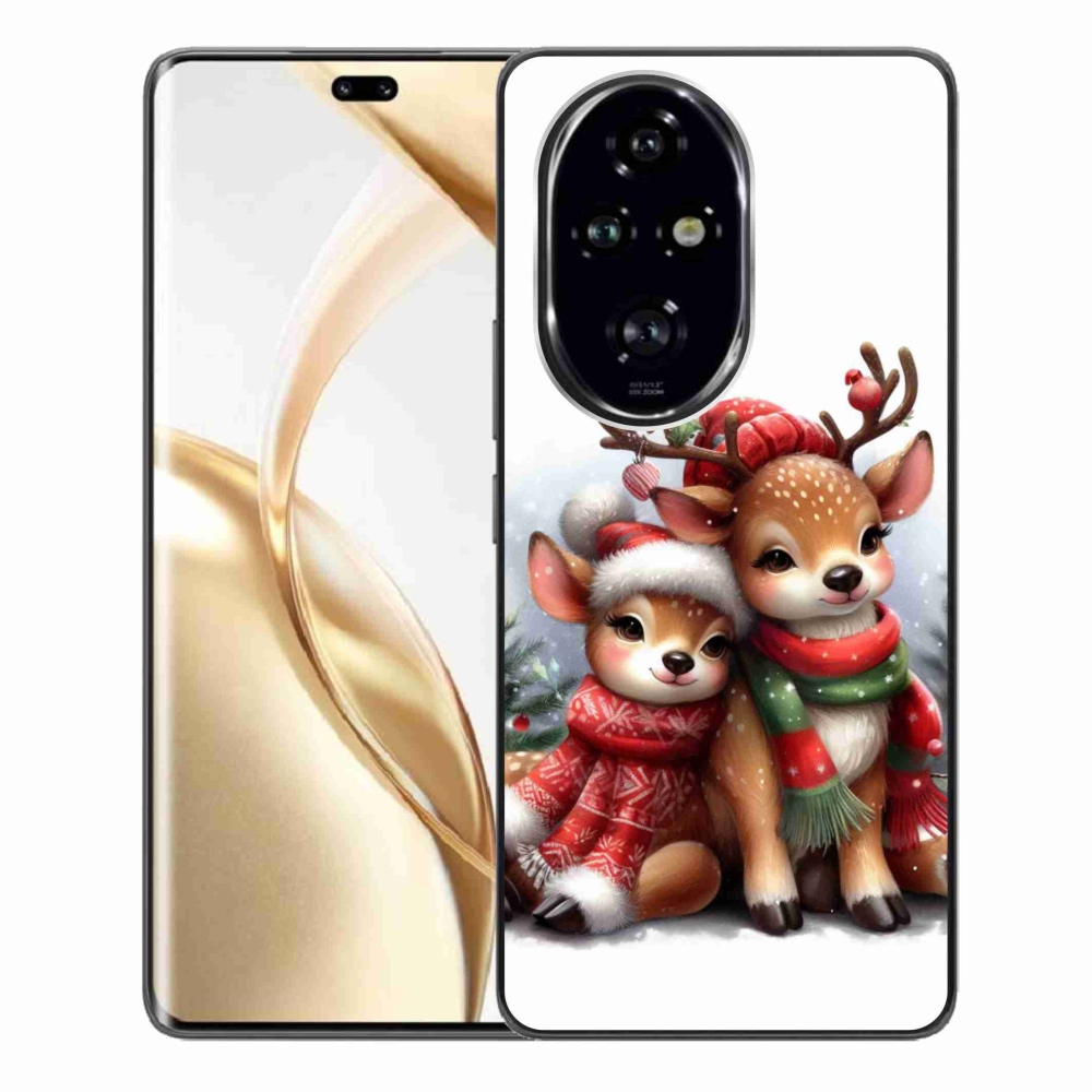 Zselés borítás mmCase a Honor 200 Pro 5G számára - karácsonyi rénszarvas