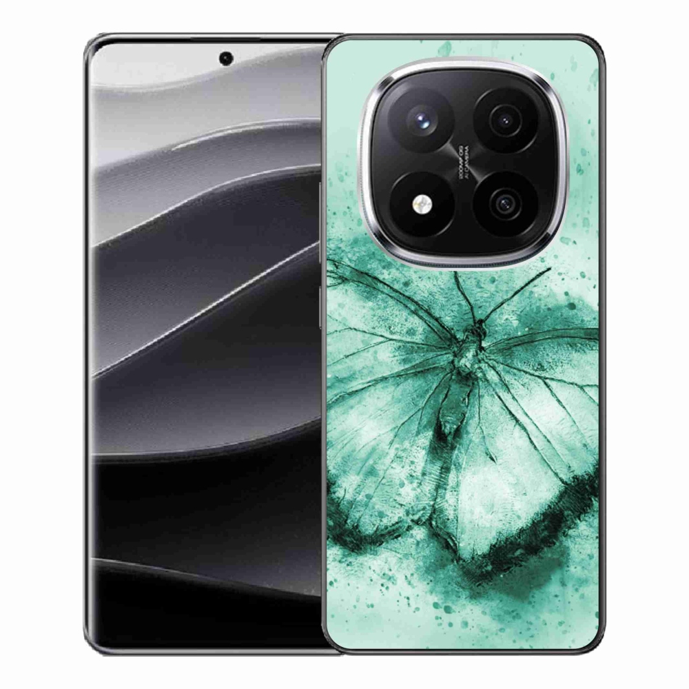 Gél borítás mmCase a Xiaomi Redmi Note 14 Pro+ 5G számára - zöld pillangó