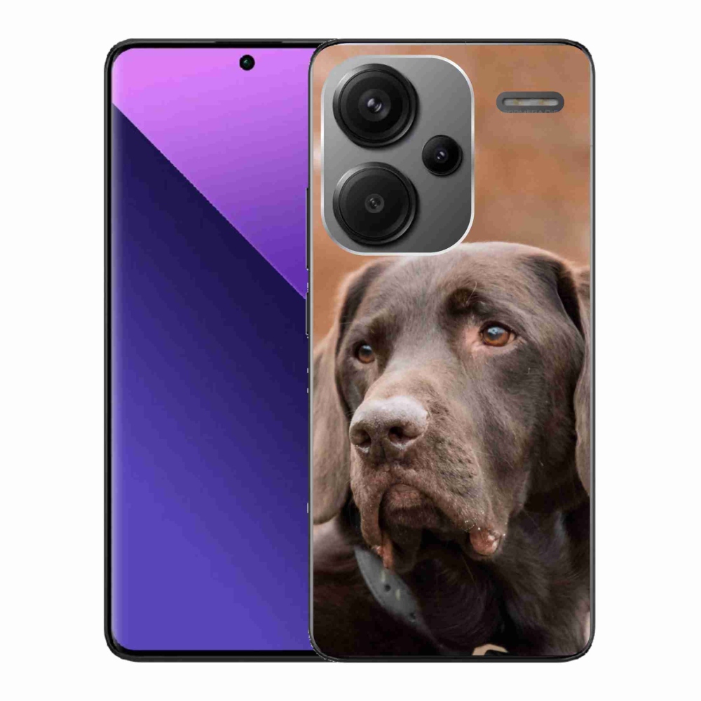 Gél tok mmCase a Xiaomi Redmi Note 13 Pro+ 5G számára - barna labrador