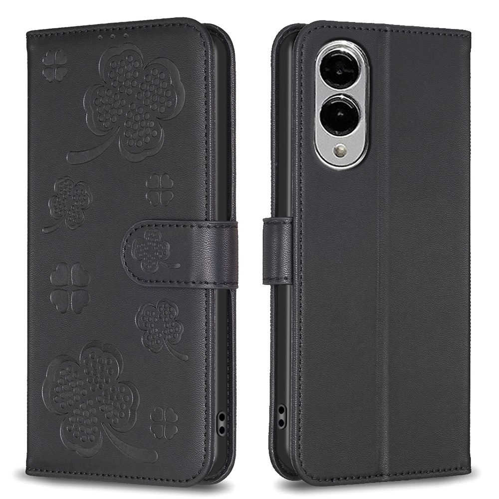 Clover könyv tok Samsung Galaxy S25 Edge készülékhez - fekete