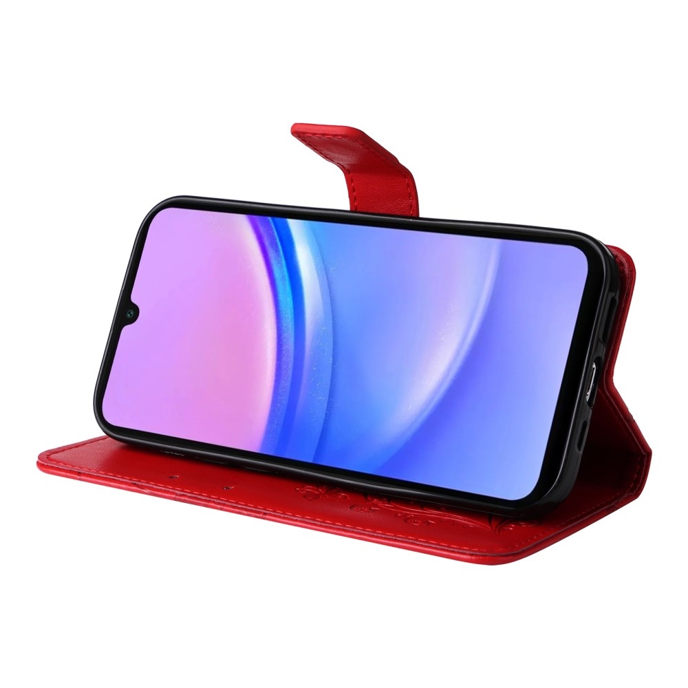 Nagy pillangó könyv tok Samsung Galaxy A16 4G/5G/A26 5G - piros