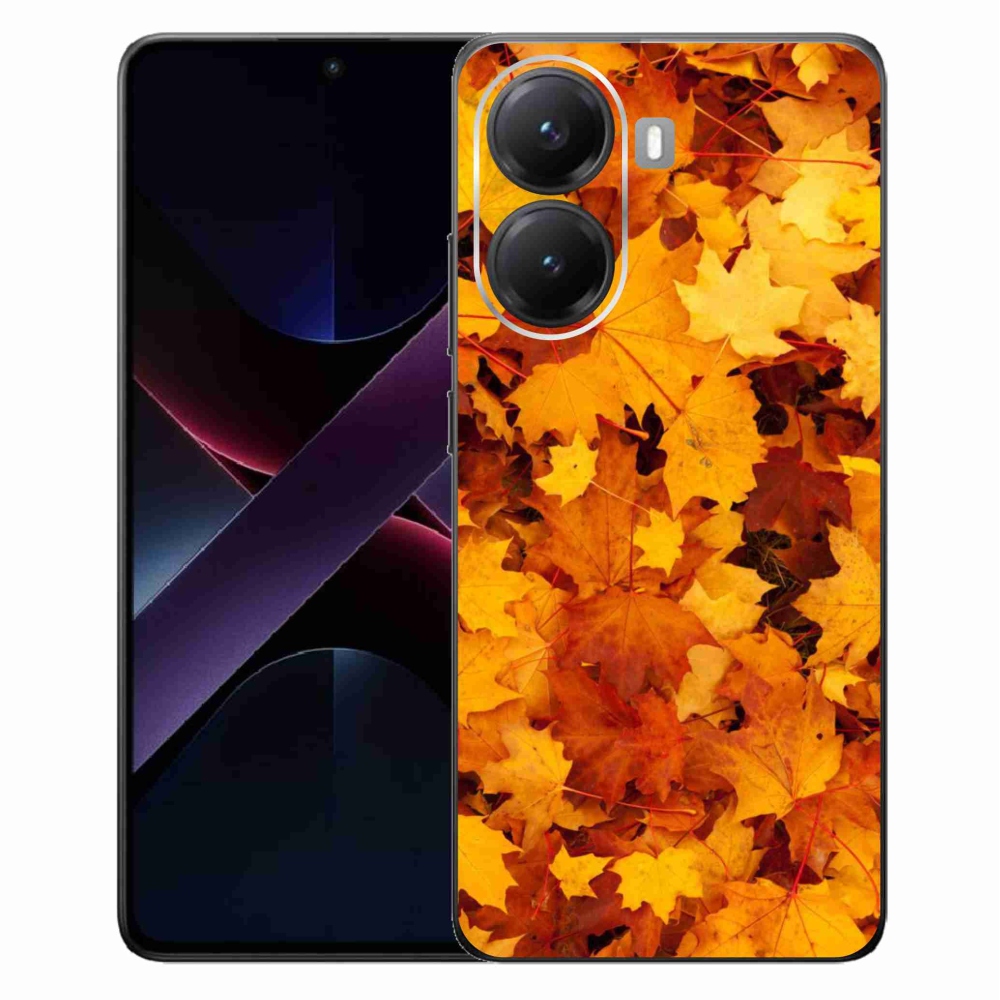 Gél borítás mmCase a Xiaomi Poco X7 Pro 5G számára - juharlevelek