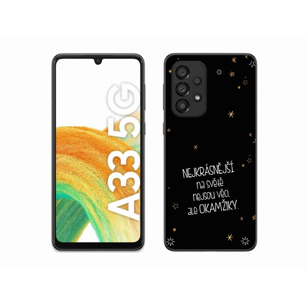 Gél borítás mmCase Samsung Galaxy A33 5G - idézem 4 fekete háttér