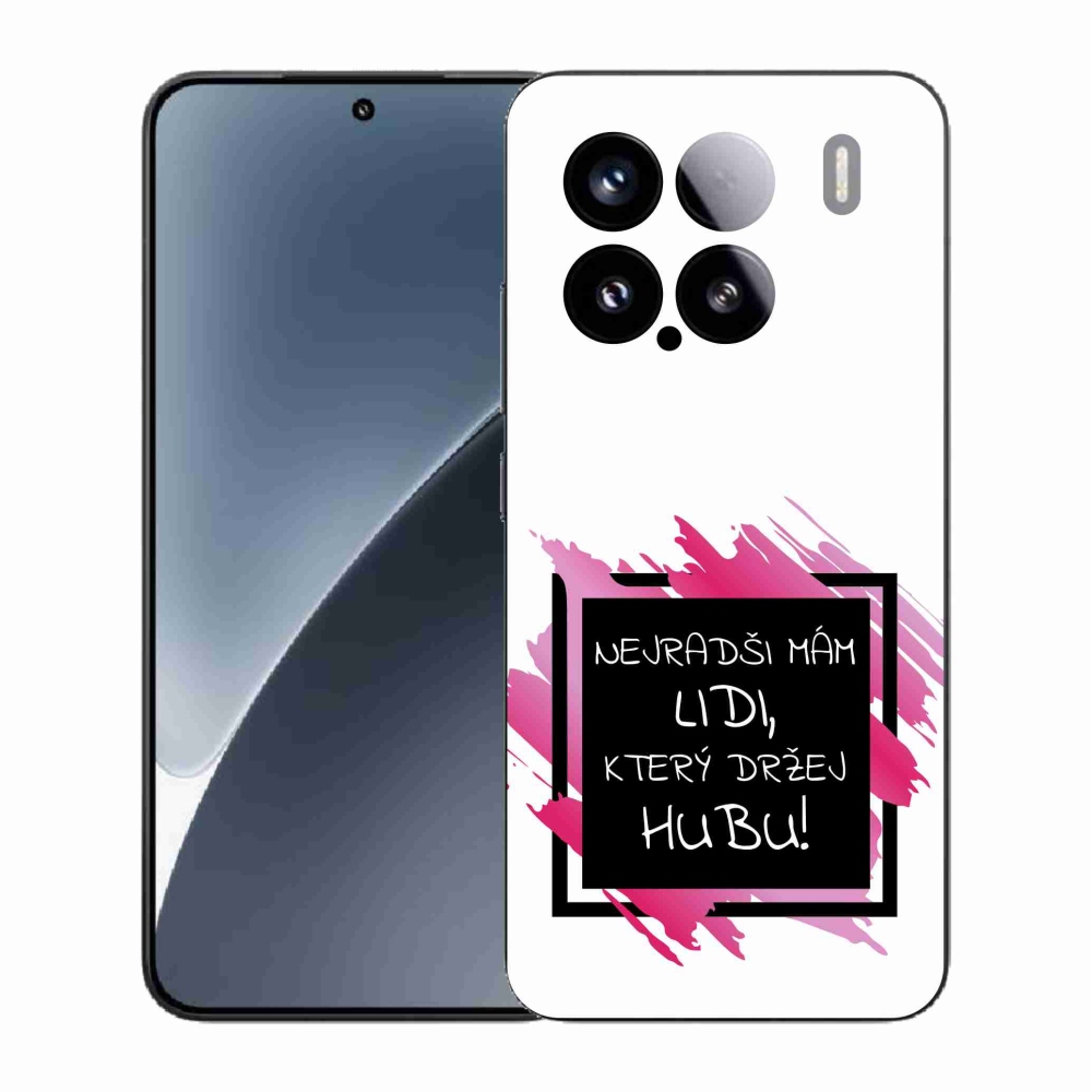 Gél borító mmCase a Xiaomi 15 - vicces szöveg 7 fekete és fehér háttérrel