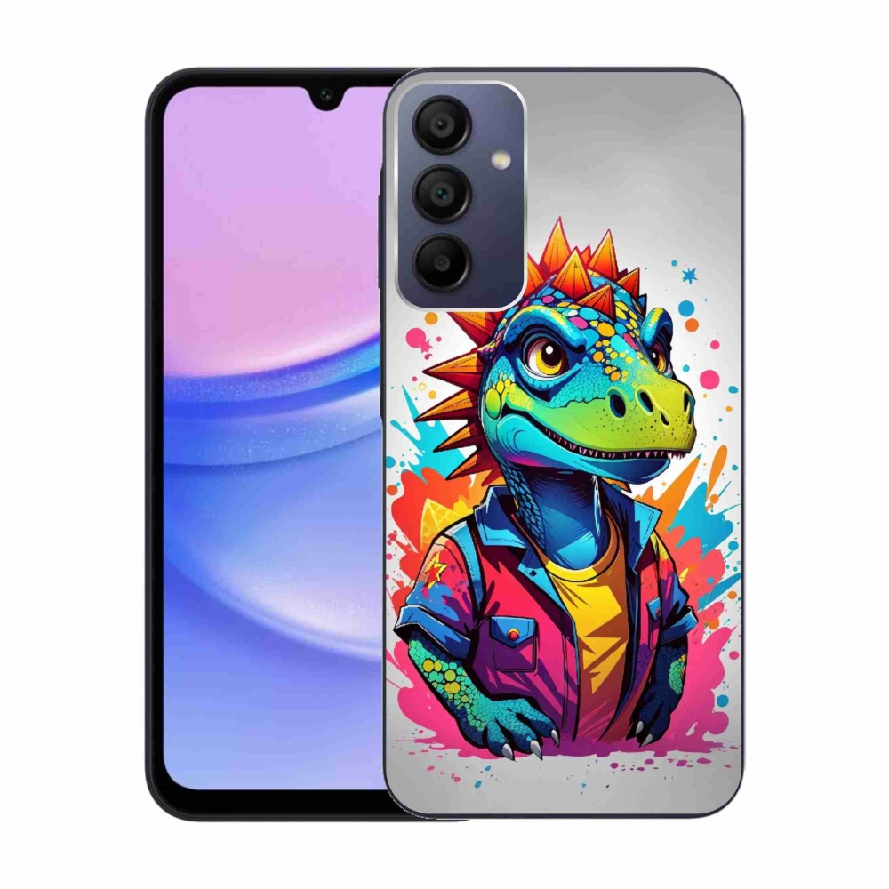 Zselés borítás mmCase Samsung Galaxy A15 4G/5G készülékhez - színes dinoszaurusz