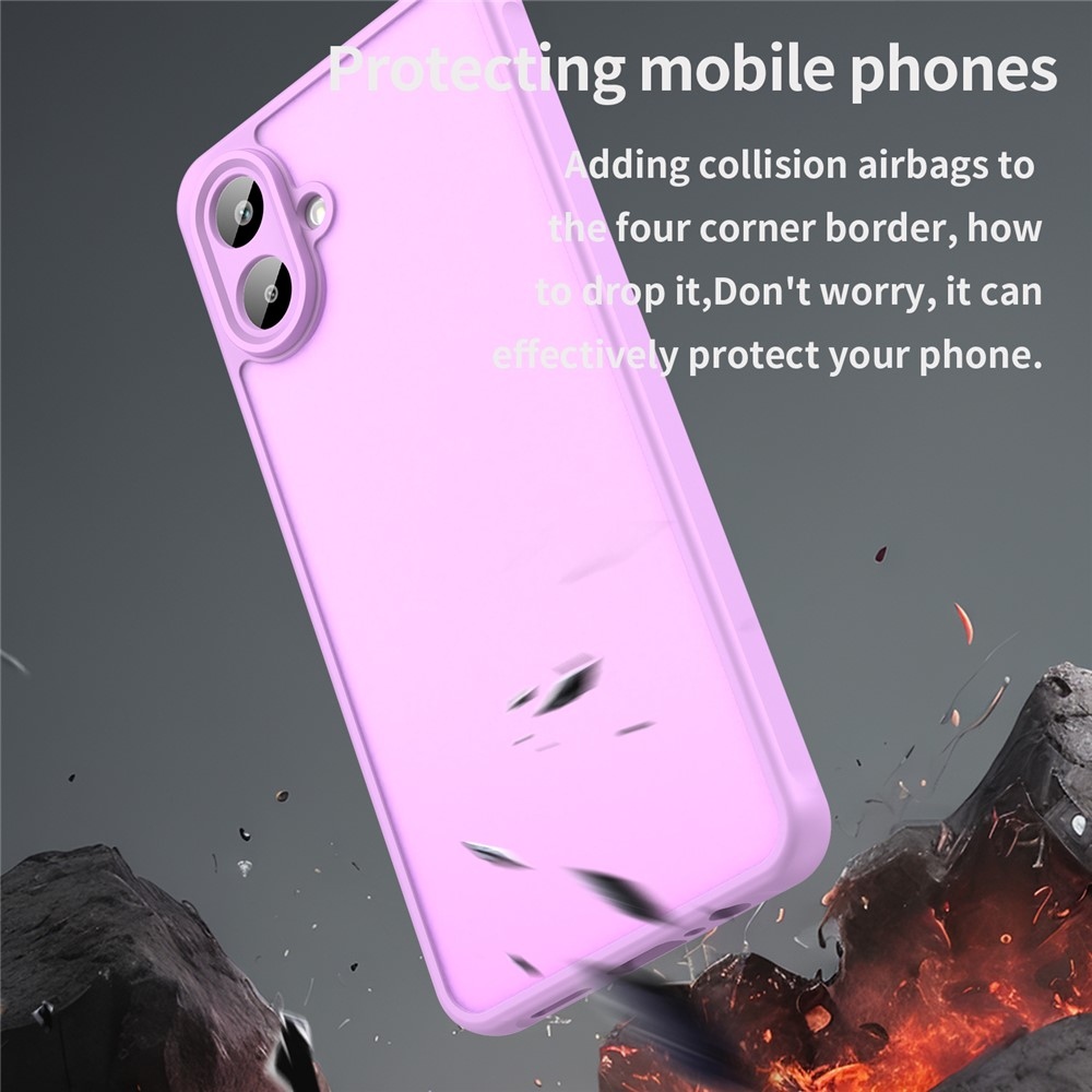 Gél tok kemény hátlappal a Samsung Galaxy A07 4G készülékre - világos lila