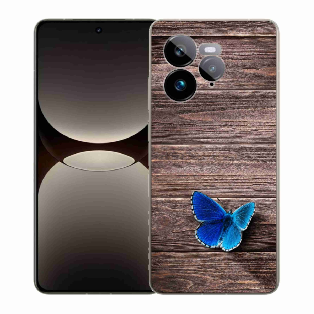 Zselés borítás mmCase a Realme GT 7 Pro 5G készülékhez - kék pillangó 1