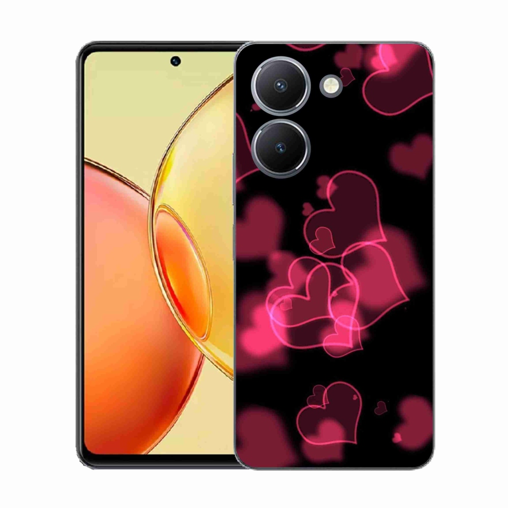 Zselés borítás mmCase a Vivo Y36-hoz - piros szívek