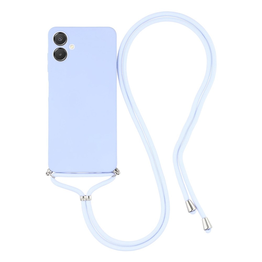 Bélés zselés tok húzózsinórral Samsung Galaxy A07 4G - világos lila