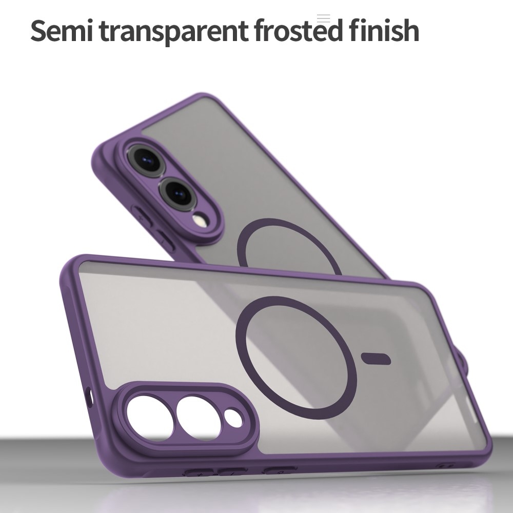 Matta zselés tok MagSafe tok Samsung Galaxy S25 Edge készülékhez - lila