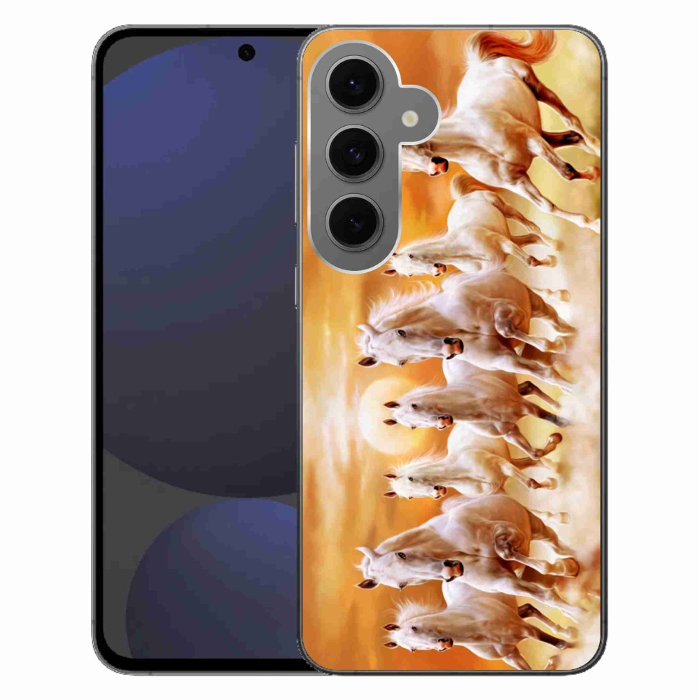 Gél tok mmCase a Samsung Galaxy S24 FE készülékhez - lovak 2