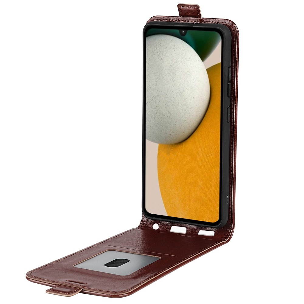 Függőleges könyvtáska Samsung Galaxy A15 4G/5G készülékhez - barna színű