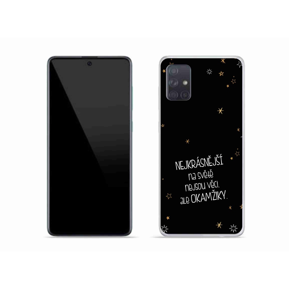 Gél borítás mmCase Samsung Galaxy A51 - idézem 4 fekete háttérrel