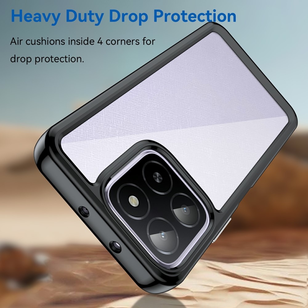 Gél tok fix hátlappal Honor X6b készülékhez - fekete